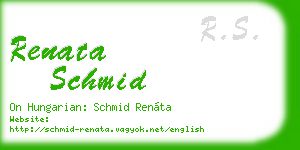 renata schmid business card